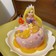 誕生日に　プリンセスアイス　ドレスケーキ