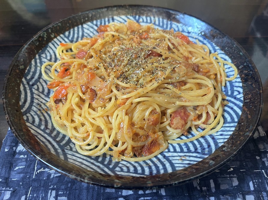 スパゲティ・柿のクリームソースの画像