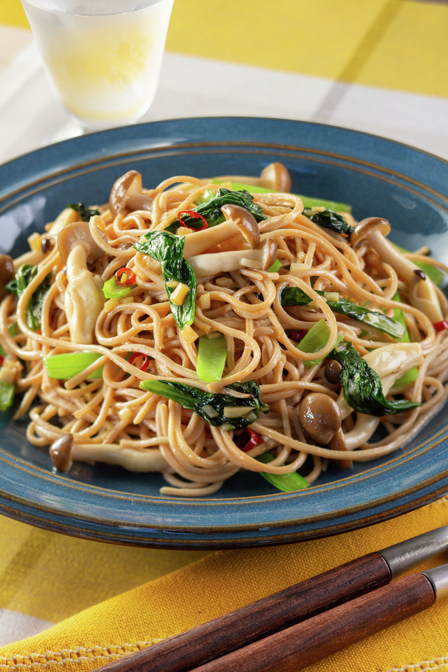 低糖質　大豆麺の和風ペペロンチーノの画像