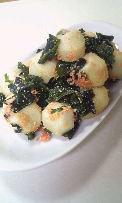 里芋と✿ワカメの✿たらこ✿炒めの画像