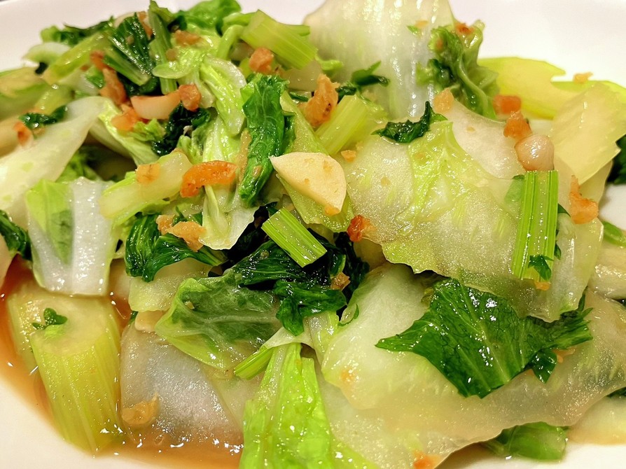 白菜とセロリの中華炒めの画像