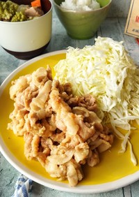 薄切り豚ロースにんにく甘酒味噌焼き