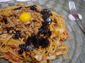 うちのキムチパスタ
