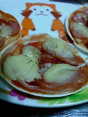 餃子の皮でピザ♪