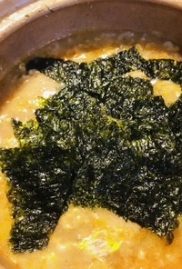 鍋の〆●韓国海苔と玉子の雑炊