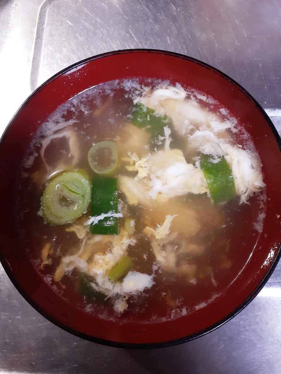 簡単★ネギの緑色の部分で春雨中華風スープの画像