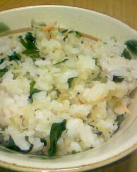 鮭とじゃこの混ぜご飯