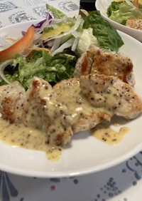 鶏ムネ肉ソテー☆ハニーマスタードソース