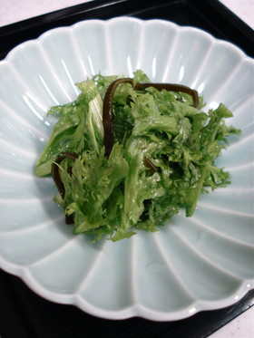 わさび菜の即席漬け