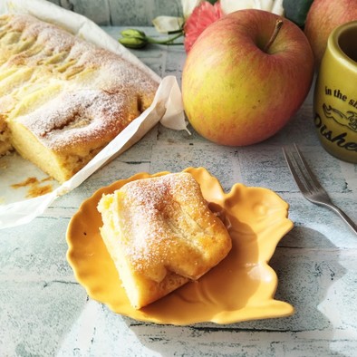 しっとり☆米粉で作るりんごの生ケーキの写真