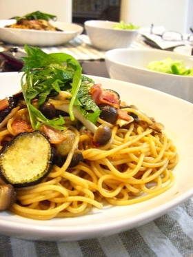 絶品♡大葉にんにく醤油de和風パスタ