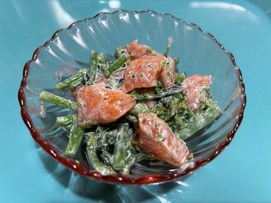 山口野菜　はなっこりー柿入りマヨごま和えの画像
