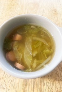 レタスと玉ねぎのウインナースープ