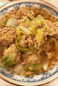 王道の鶏団子白菜おかずスープ
