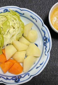 蒸し野菜サラダ～みそマヨディップソース～