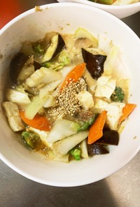 肉無豆腐簡単コク旨すき焼き風煮味野菜炒め