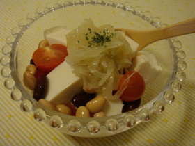 豆・豆・豆腐サラダ