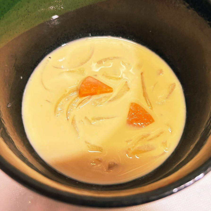 ゴロゴロじゃが芋の豆乳味噌スープの画像