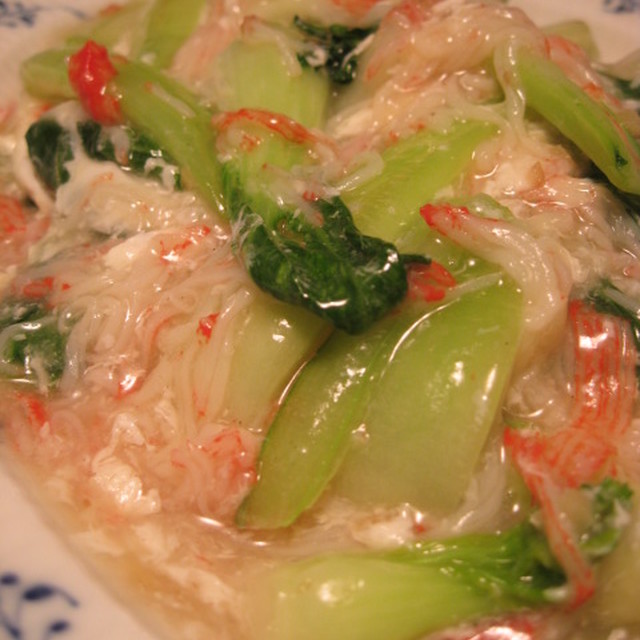 青梗菜のふわふわカニカマあんかけ レシピ 作り方 By ぎまーる クックパッド 青梗菜のふわふわカニカマあんかけ レシピ 作り方 By ぎまーる クックパッド