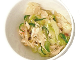 【保育園給食】蒸し鶏の中華サラダの画像