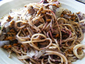 ゆかり納豆パスタ