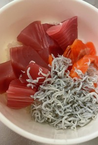 うちの海鮮丼、酢飯レシピ