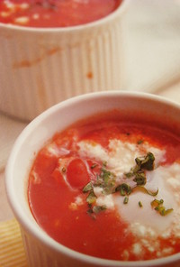 クイック♡トマトのココットdeスープ