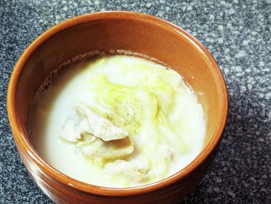 白菜大量消費！白菜の玉ねぎ麹ミルクスープの写真
