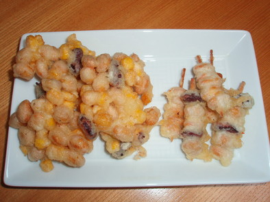 『サラダにおいしい豆』で超簡単天ぷらの写真