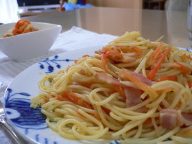 チーズ香る❤もやしのパスタ