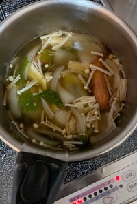 コンソメスープ　野菜スープ　セロリ葉っぱ