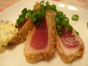 マグロの刺し身 フライ仕立て