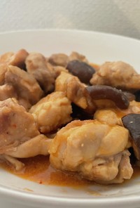 鶏肉と椎茸の辛味噌炒め