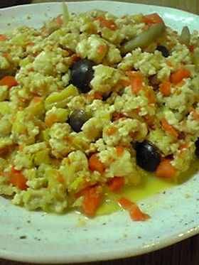 ささみで炒り豆腐
