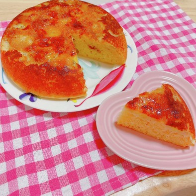 炊飯器レシピ♪カラメルバナナケーキの写真