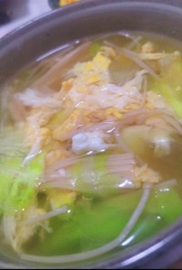 簡単レタス玉子スープ