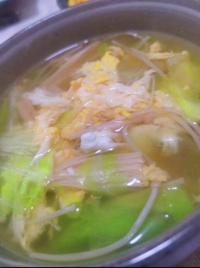 簡単レタス玉子スープの写真
