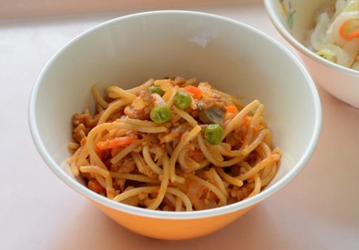 加古川パスタの 大豆ミートスパゲティ　の写真