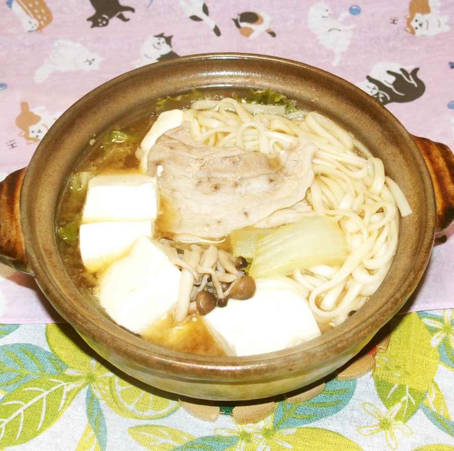 【ひとり鍋】豚バラと白菜の醤油麹土鍋の画像