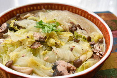 白菜とサバ缶のスープ煮の写真