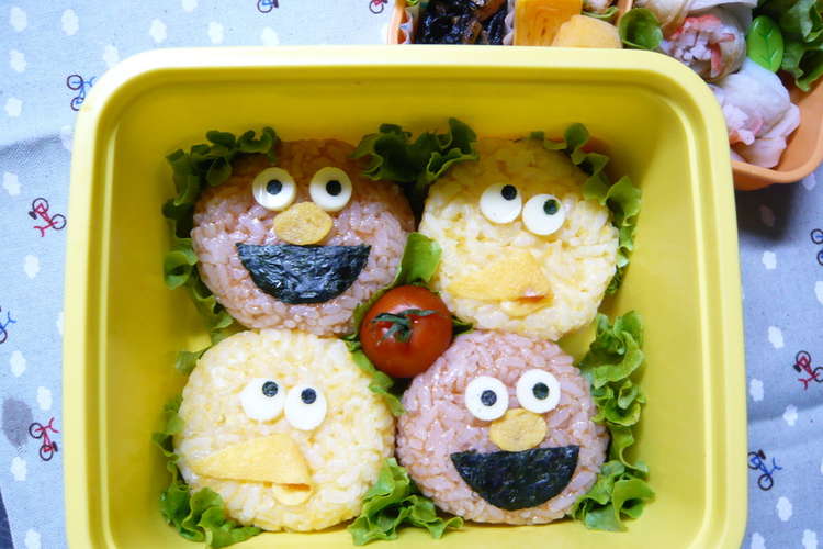 キャラ弁 エルモ ビックバードのおにぎり レシピ 作り方 By ケロらぶ クックパッド 簡単おいしいみんなのレシピが353万品