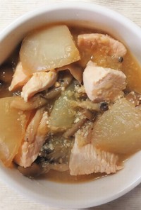 和食✿鶏むね肉と 大根 しめじの 味噌煮