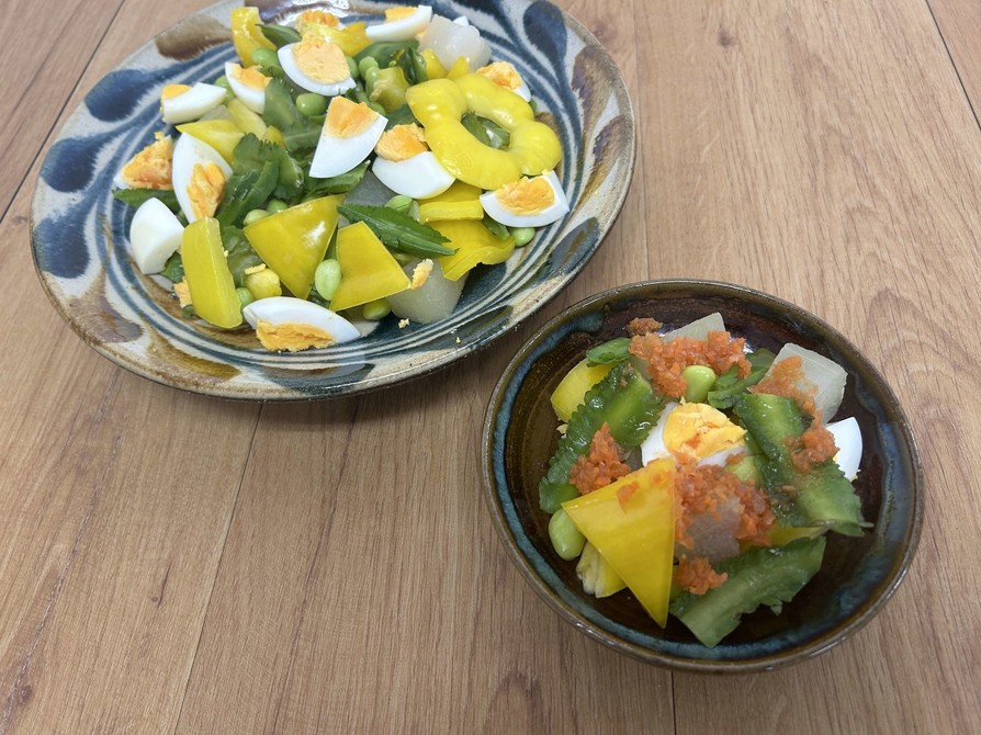 うりずん豆(四角豆)と冬瓜のサラダの画像