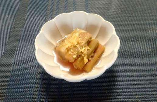 焼きずいきの生姜酢和えの画像