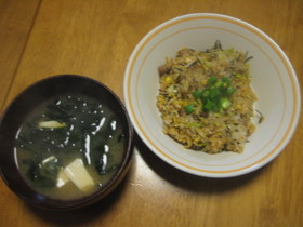 残り物ひじきの甘辛チャーハン