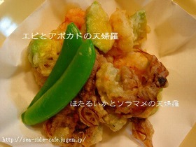 春のかき揚げ・ほたるいかとそら豆の天婦羅