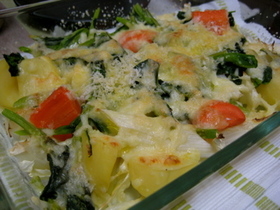 ☆給料日前の残り物野菜のチーズ焼き☆