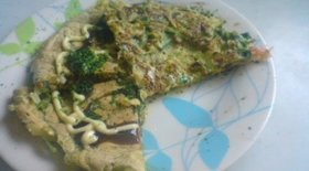 納豆Inお好み焼き