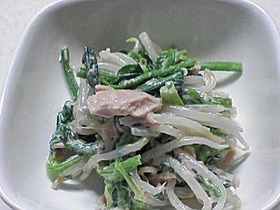ほうれん草ともやしとツナのサラダ