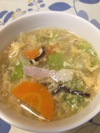 給食の「五目中華スープ」♡ごま油香るの写真